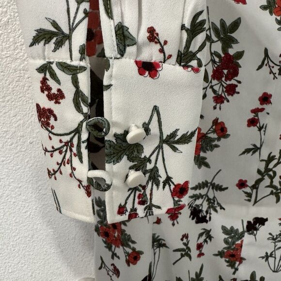 Leith Floral Print Mock Neck‎ Shift Dress XS Romantic Picnic Whimsical Dainty - Picture 4 of 6